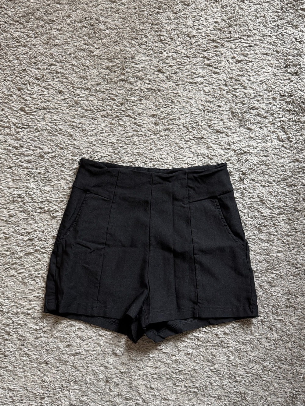 High-Waist Black Women's Shorts